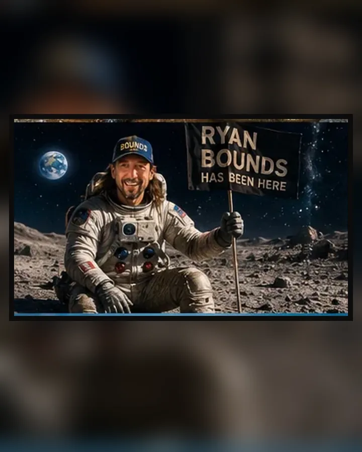 Ryan Bounds astronaut on the moon